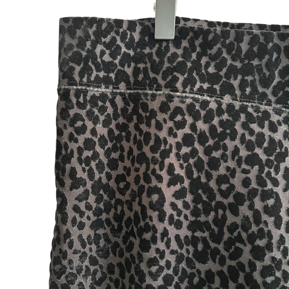Old Navy High Rise Stevie Black Velvet Leopard Print Women's Pants Casual XL - Picture 8 of 14
